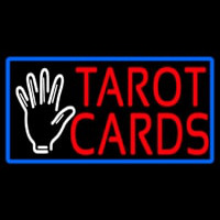 Red Tarot Cards White Palm Neon Sign