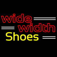 Red Wide Width Yellow Shoes Neon Sign