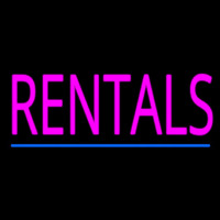 Rentals Blue Line Neon Sign