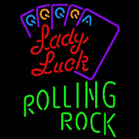 Rolling Rock Lady Luck Series Beer Sign Neon Sign