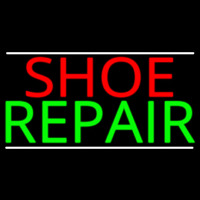 Shoe Repair White Lines Neon Sign