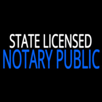 State Notary Public Licensed Neon Sign