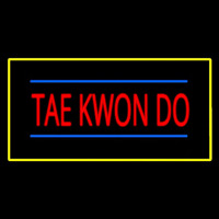 Tae Kwon Do Rectangle Yellow Neon Sign