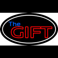 The Gift With White Border Neon Sign