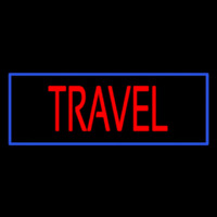 Travel With Border Neon Sign