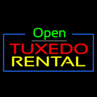 Tu edo Rental Open Green Neon Sign