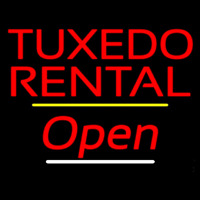 Tu edo Rental Open Yellow Line Neon Sign