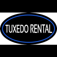 Tu edo Rental Oval Blue Neon Sign