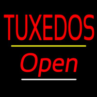 Tu edos Open Yellow Line Neon Sign