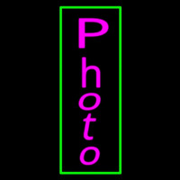 Vertical Photo Green Border Neon Sign