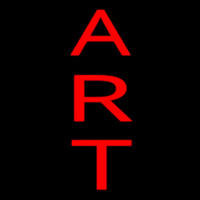 Vertical Red Art 1 Neon Sign