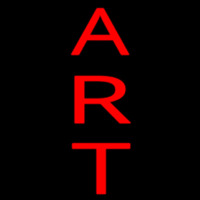 Vertical Red Art Neon Sign