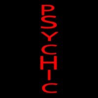 Vertical Red Psychic Neon Sign