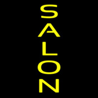 Vertical Yellow Salon Neon Sign