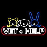 Vet Help Neon Sign