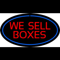 We Sell Bo es Oval Blue Neon Sign