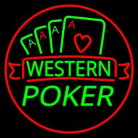 Western Poker 2 Neon Sign