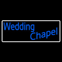 White Border Wedding Chapel Neon Sign