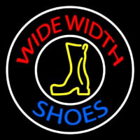 Wide Width Shoes With White Border Neon Sign