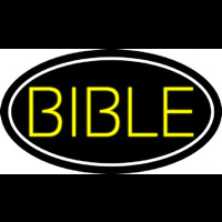 Yellow Bible Neon Sign