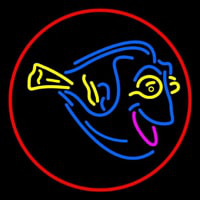 Yellow Blue Fish 1 Neon Sign