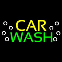 Yellow Car Green Wash Neon Sign