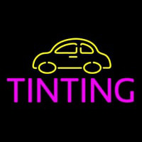 Yellow Car Pink Tinting Neon Sign