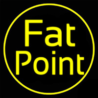 Yellow Fat Point Neon Sign