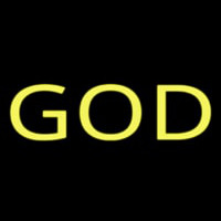 Yellow God Block Neon Sign