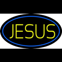 Yellow Jesus Neon Sign