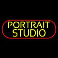 Yellow Portrait Studio Border Neon Sign