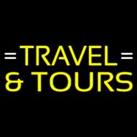 Yellow Travel And Tours Neon Sign