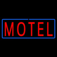 Red Motel With Blue Border Neon Sign