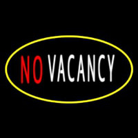 No Vacancy Oval Yellow Neon Sign