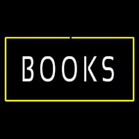 Books Yellow Border Neon Sign