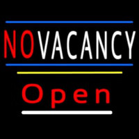 No Vacancy Open Yellow Line Neon Sign