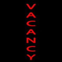 Red Vertical Vacancy Neon Sign