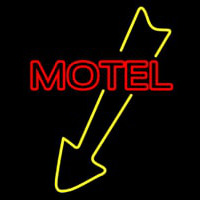 Motel With Down Arrow Neon Sign