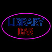 Double Stroke Library Bar Neon Sign