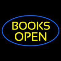 Yellow Books Open Neon Sign