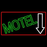 Motel With Down Arrow Neon Sign