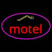 Red Motel With Symbol Neon Sign