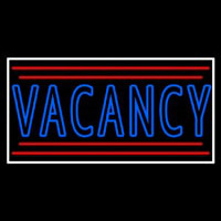 Double Stroke Blue Vacancy With Border Neon Sign