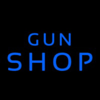 Blue Gun Shop Neon Sign